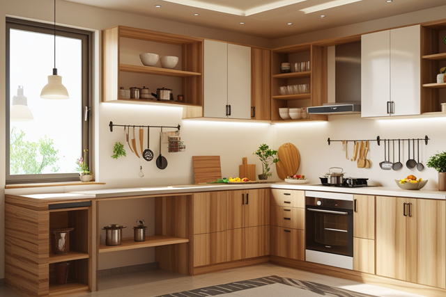modular kitchen interior, kitchen interior,